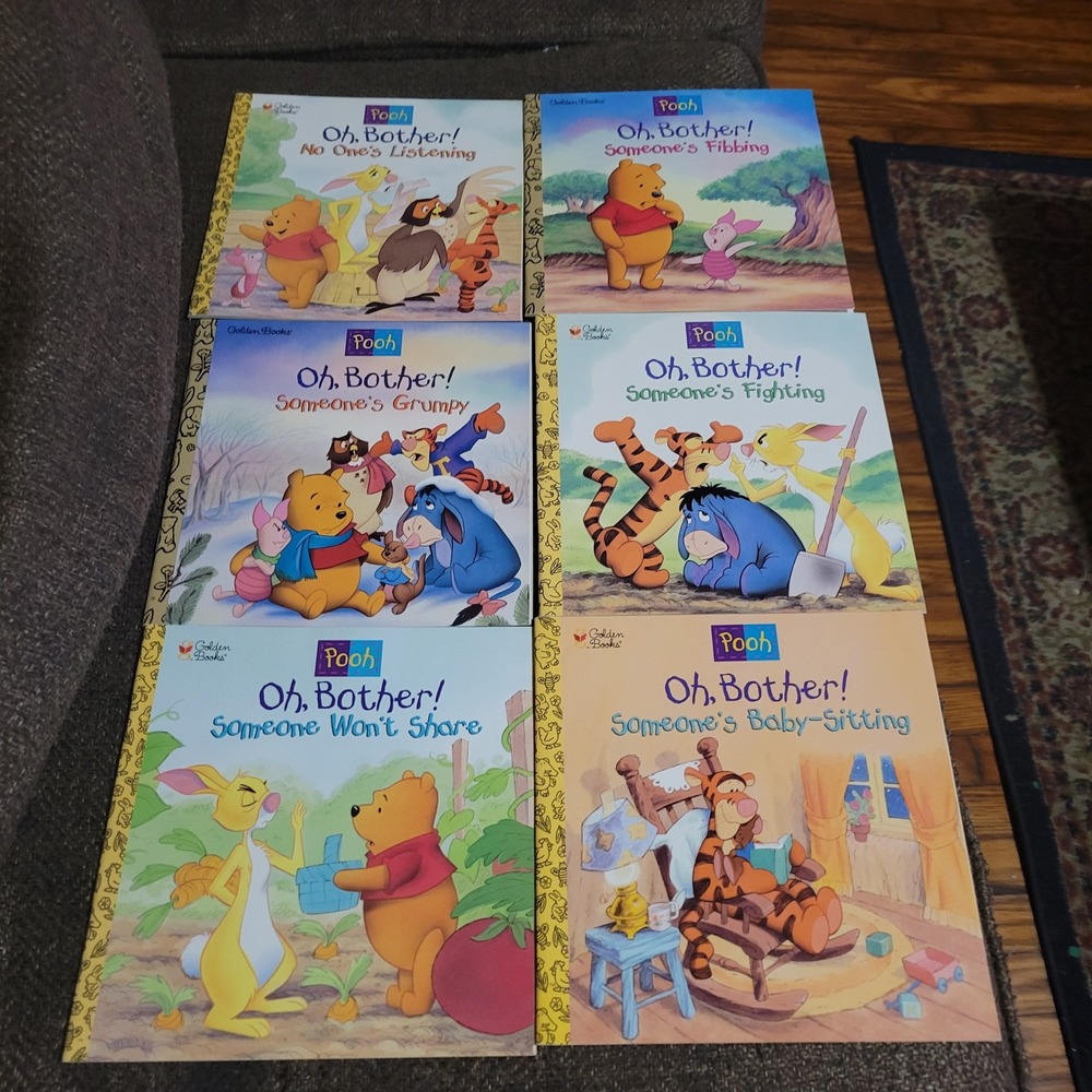 Golden Books Winnie the Pooh Oh Bother 6 Book Set Kids Multicolor Excellent